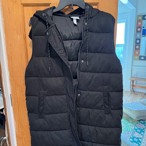 Nordstrom Zella Women’s Black Puffer Vest Hooded Sz XS - Picture 6 of 11